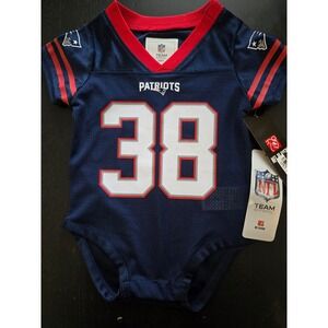 New England Patriots 38 Stevenson Baby Bodysuit NFL Team Apparel Kids 3/6M
